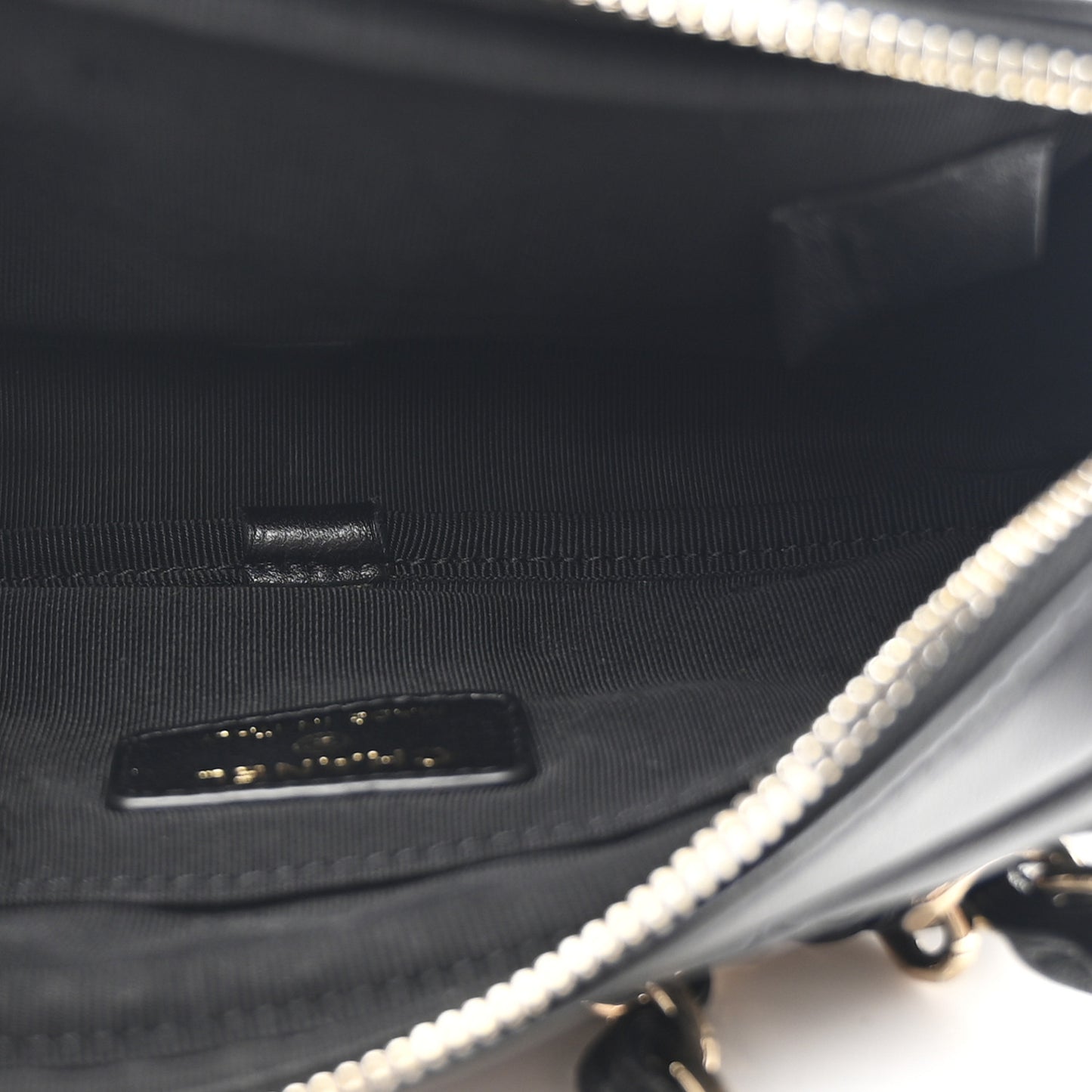 Lambskin Quilted Waist Bag With Pouch Black