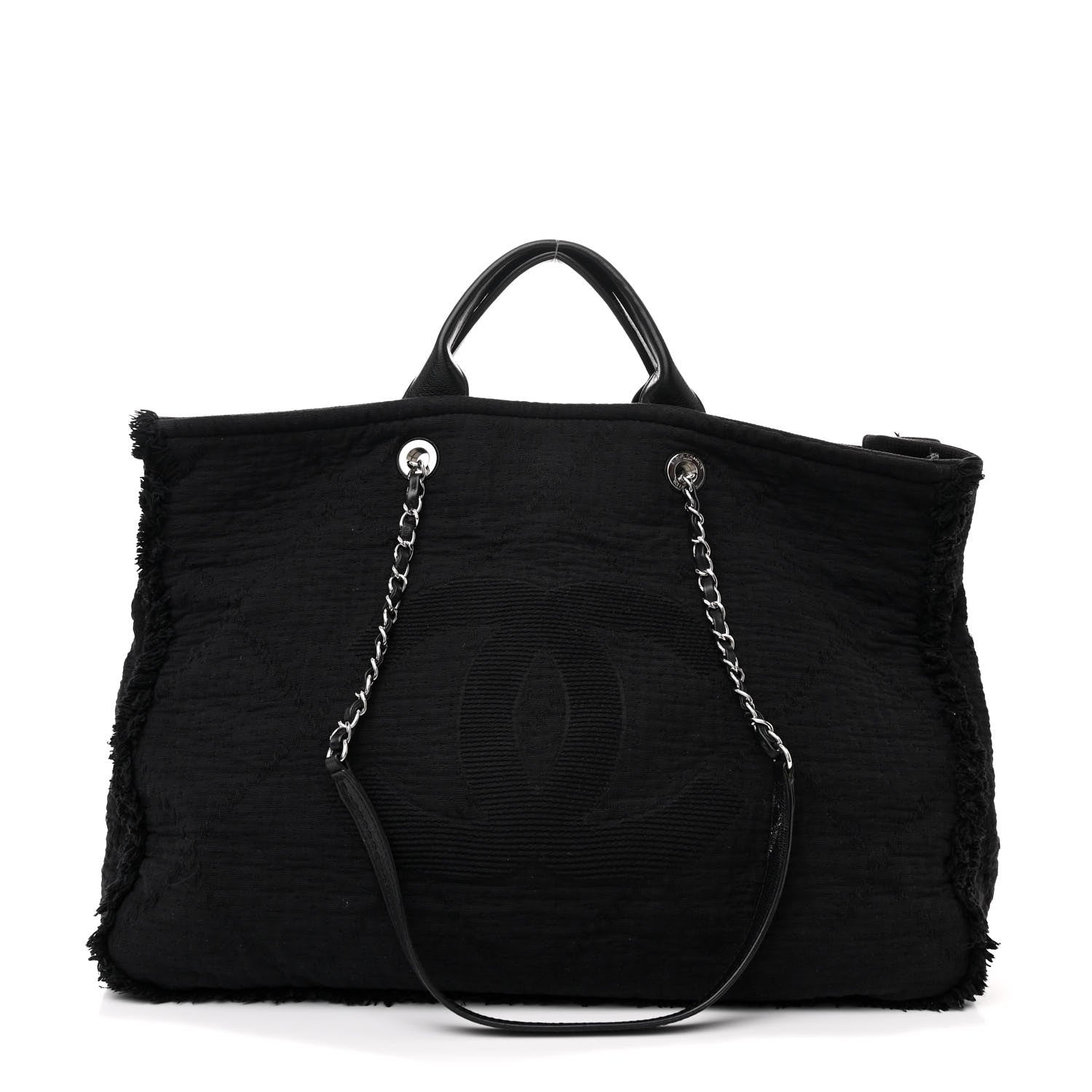Chanel Canvas Extra Large Double Face Shopping Tote Black 1 of 13