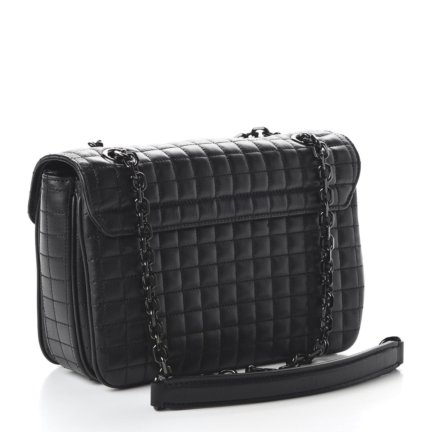 Calfskin Quilted Medium C Bag Black
