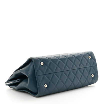 Chanel Caviar Quilted Timeless CC Shopping Tote Blue 4 of 16