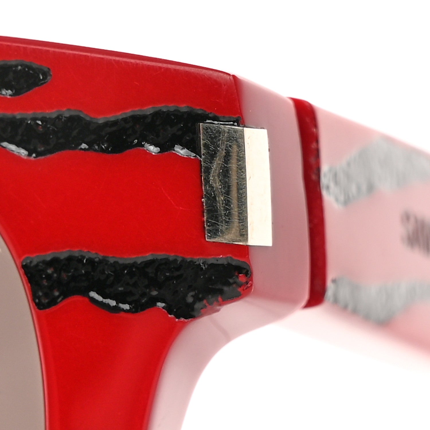 Saint Laurent Acetate Square Sunglasses SL 51 Red 8 of 8