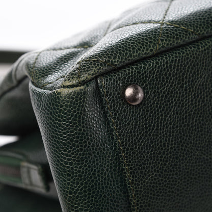 Chanel Caviar Chic Shopping Tote Dark Green 11 of 11