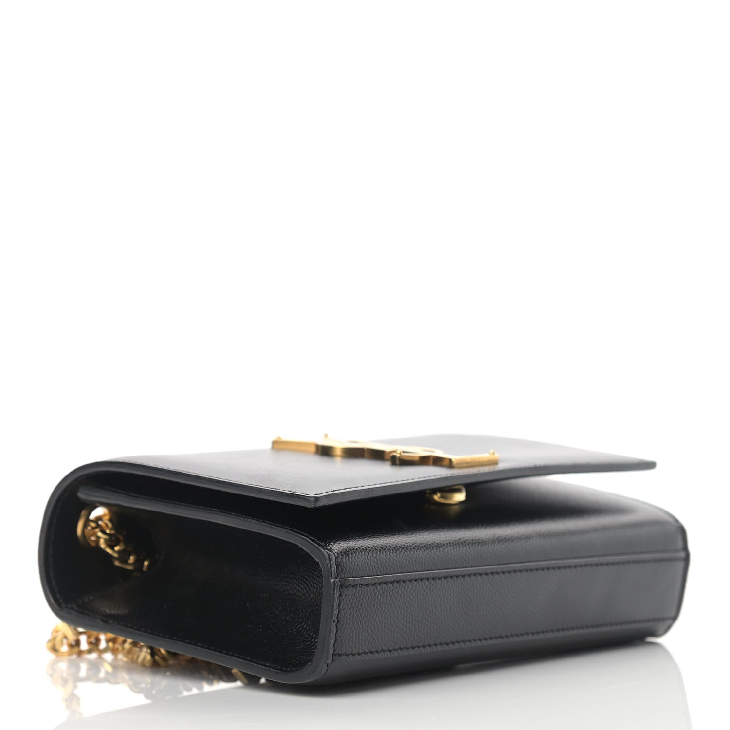 Saint Laurent Grain De Poudre Small Monogram Kate Satchel Black 3 of 10