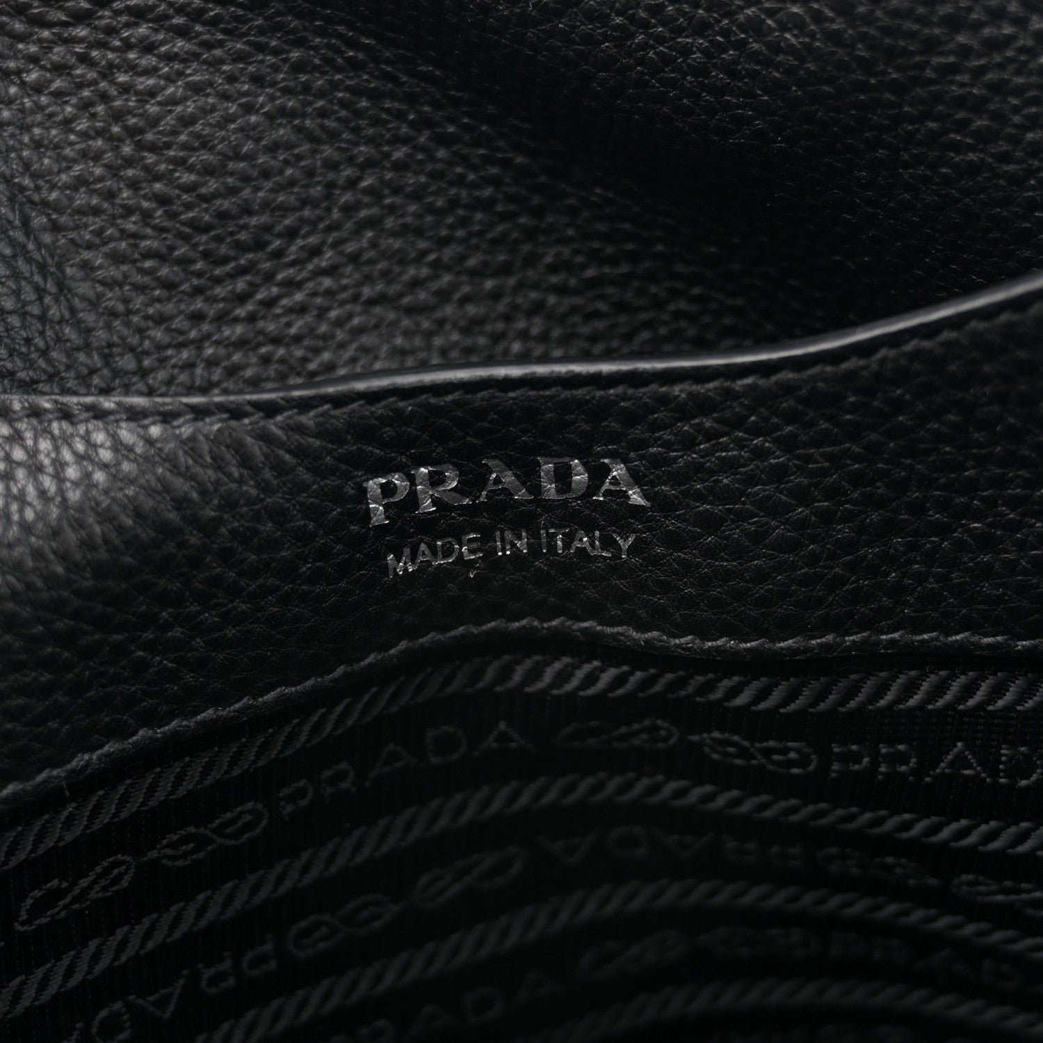 Prada Vitello Daino Soft Medium Zippered Top Handle Bag Black
