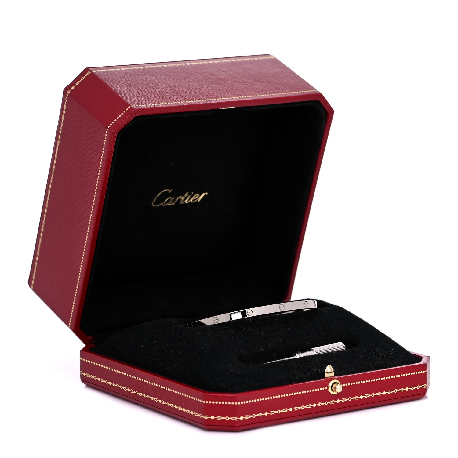 Cartier 18K White Gold Small LOVE Bracelet 18 7 of 7