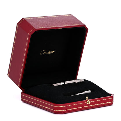 Cartier 18K White Gold Small LOVE Bracelet 18 13 of 13