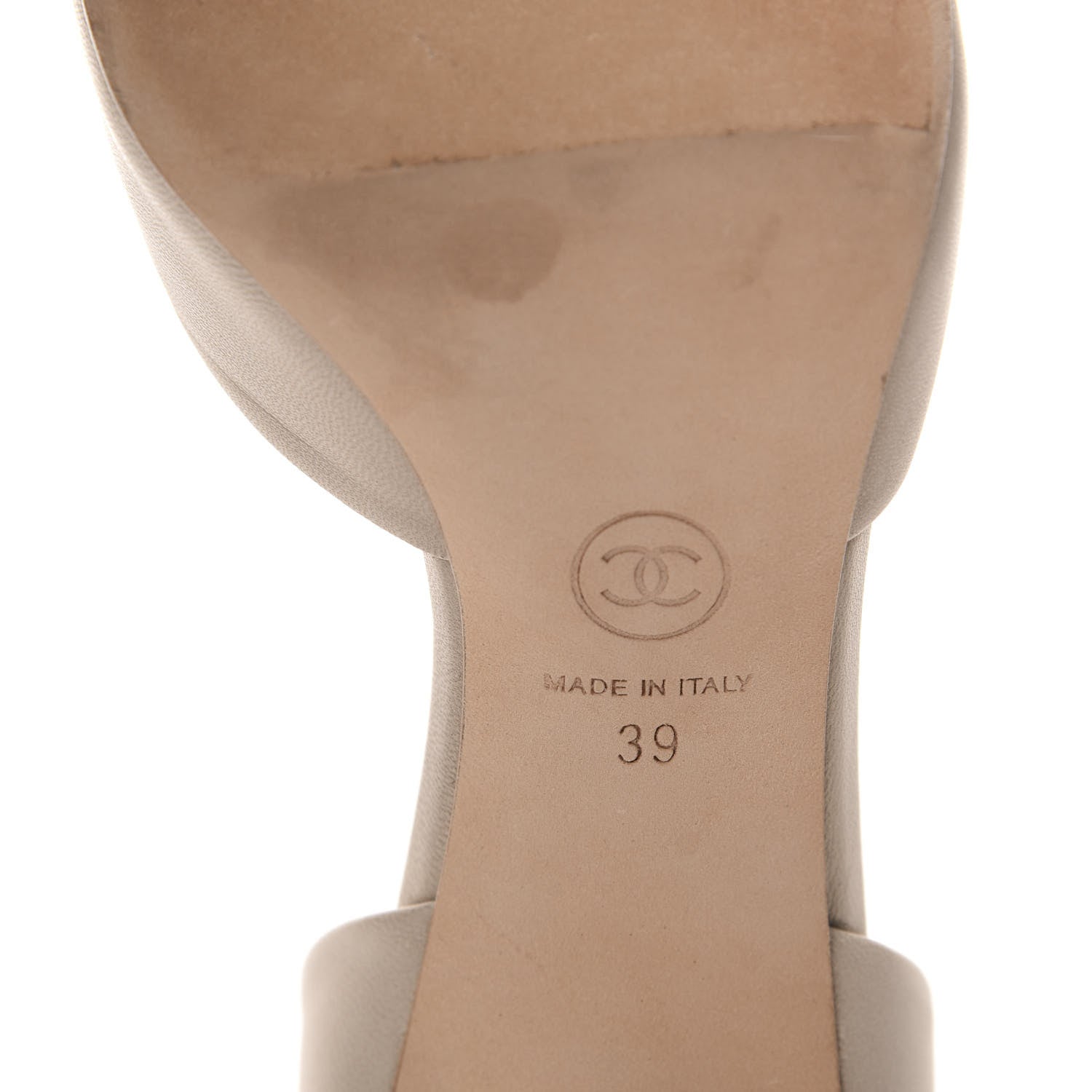 Chanel Lambskin Cap Toe d'Orsay Pumps 39 Beige Black 7 of 11