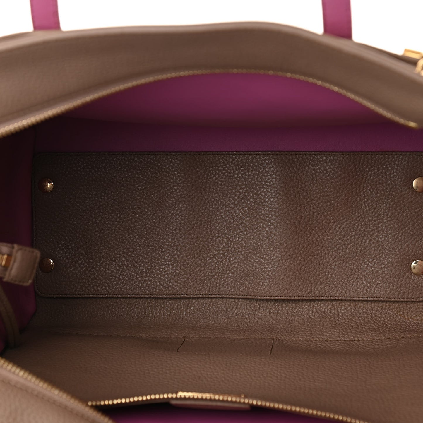Grained Calfskin Double Handle Medium Amy Tote Beige Pink