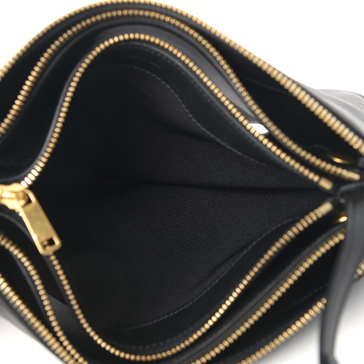 Lambskin Large Trio Crossbody Bag Black