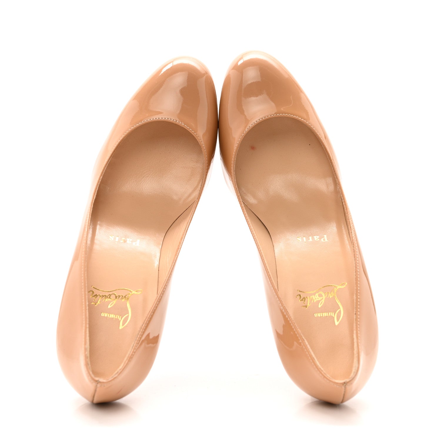 Christian Louboutin Patent New Simple 85 Pumps 37.5 Nude 1826707