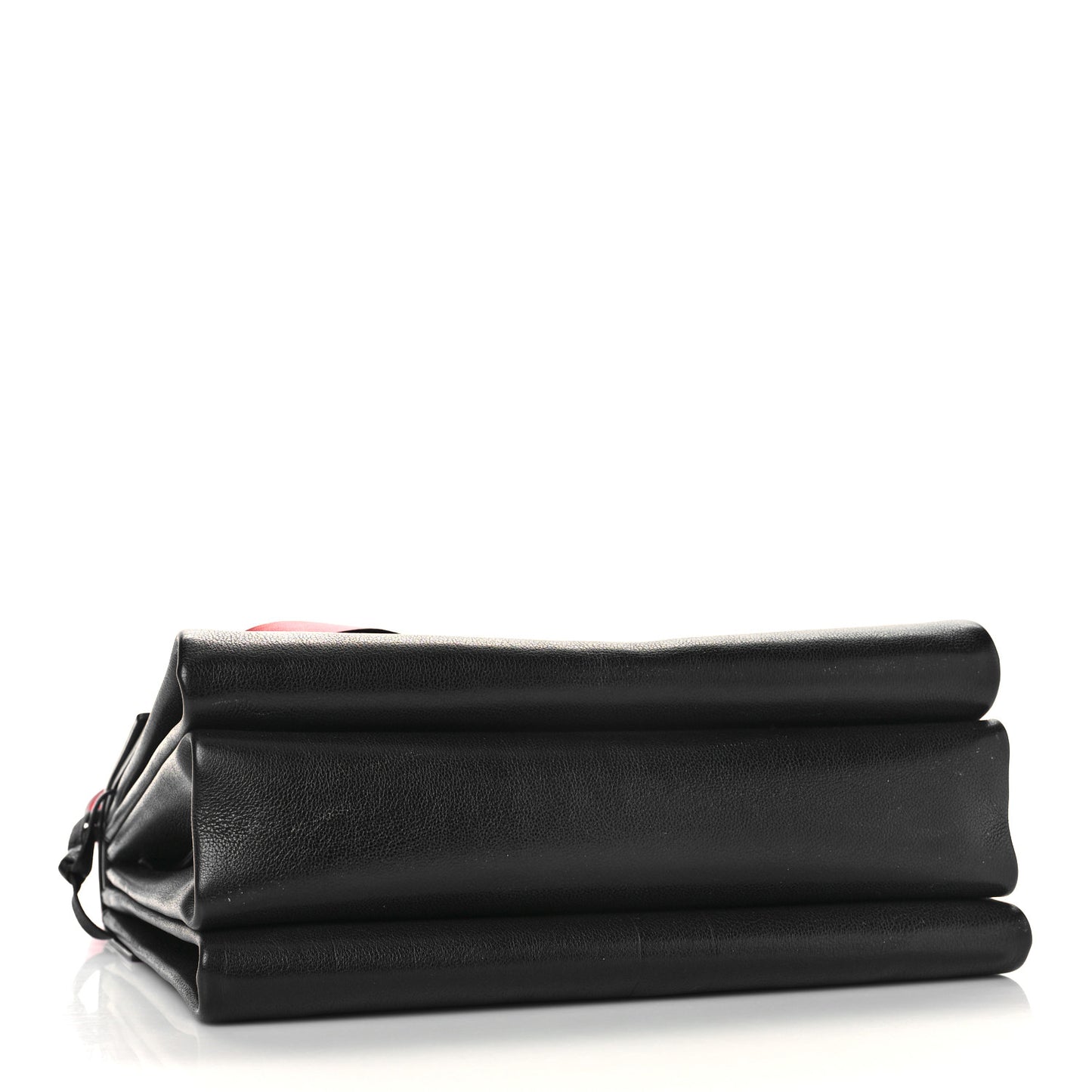 Smooth Calfskin Medium Vring Shoulder Bag Rouge Pur Cerise Black
