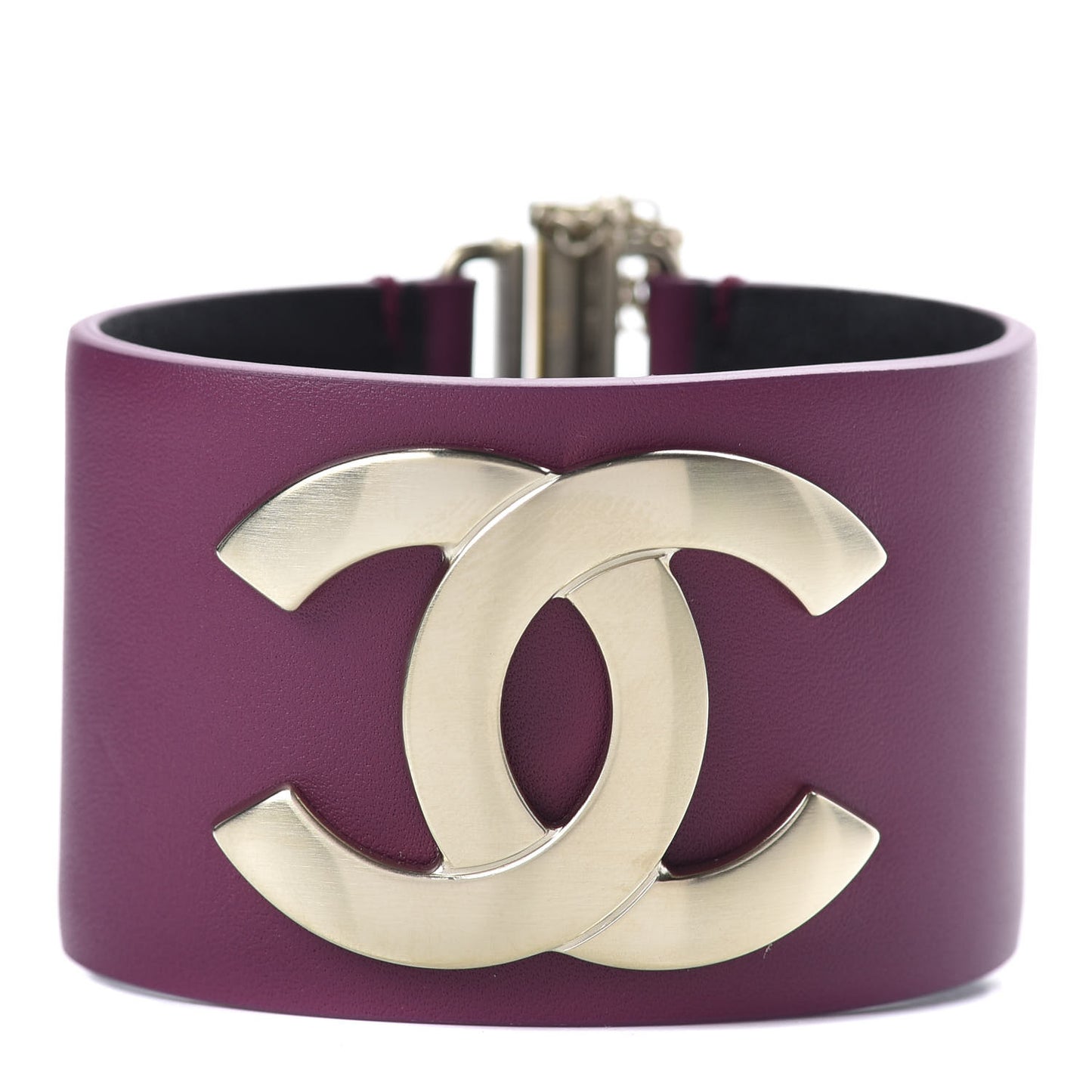 Calfskin CC Wide Cuff M Dark Pink