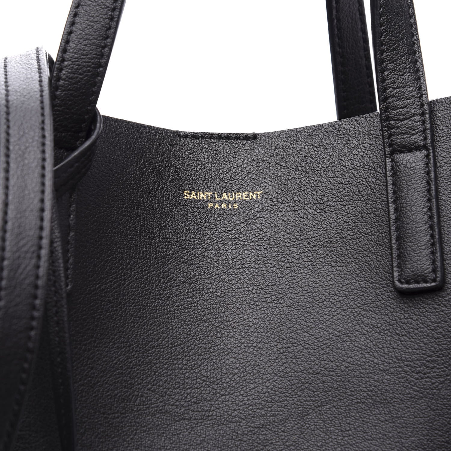 Saint Laurent Calfskin Toy Shopping Tote Black 9 of 9