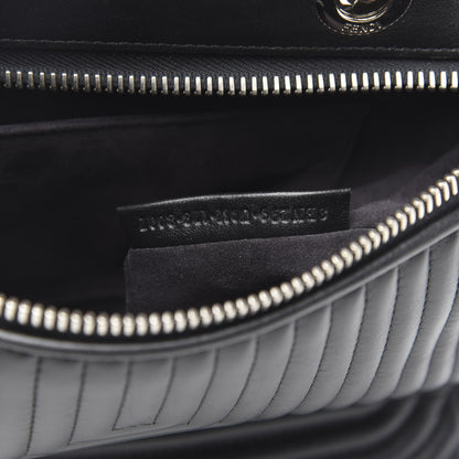 Fendi Shiny Nappa Trapuntata Small DotCom Click Chain Satchel Black 10 of 15