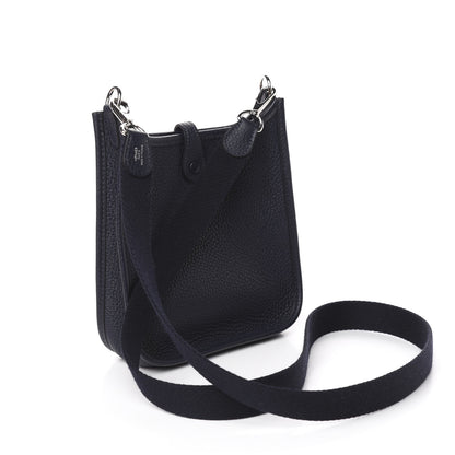 Hermes Taurillon Clemence Evelyne TPM Bleu Nuit 3 of 11