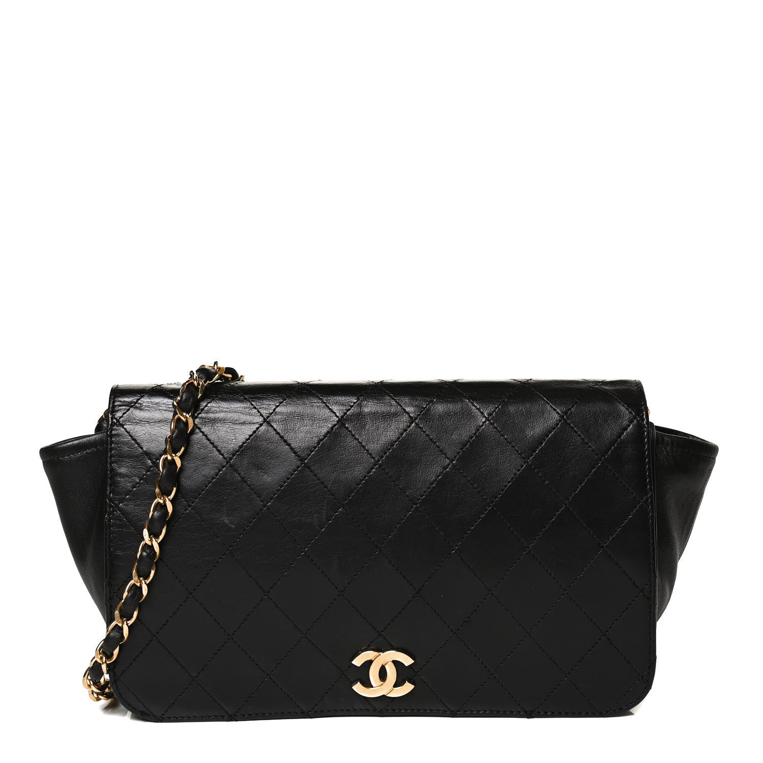 Chanel Lambskin Quilted Small Single Flap Black 1 of 11
