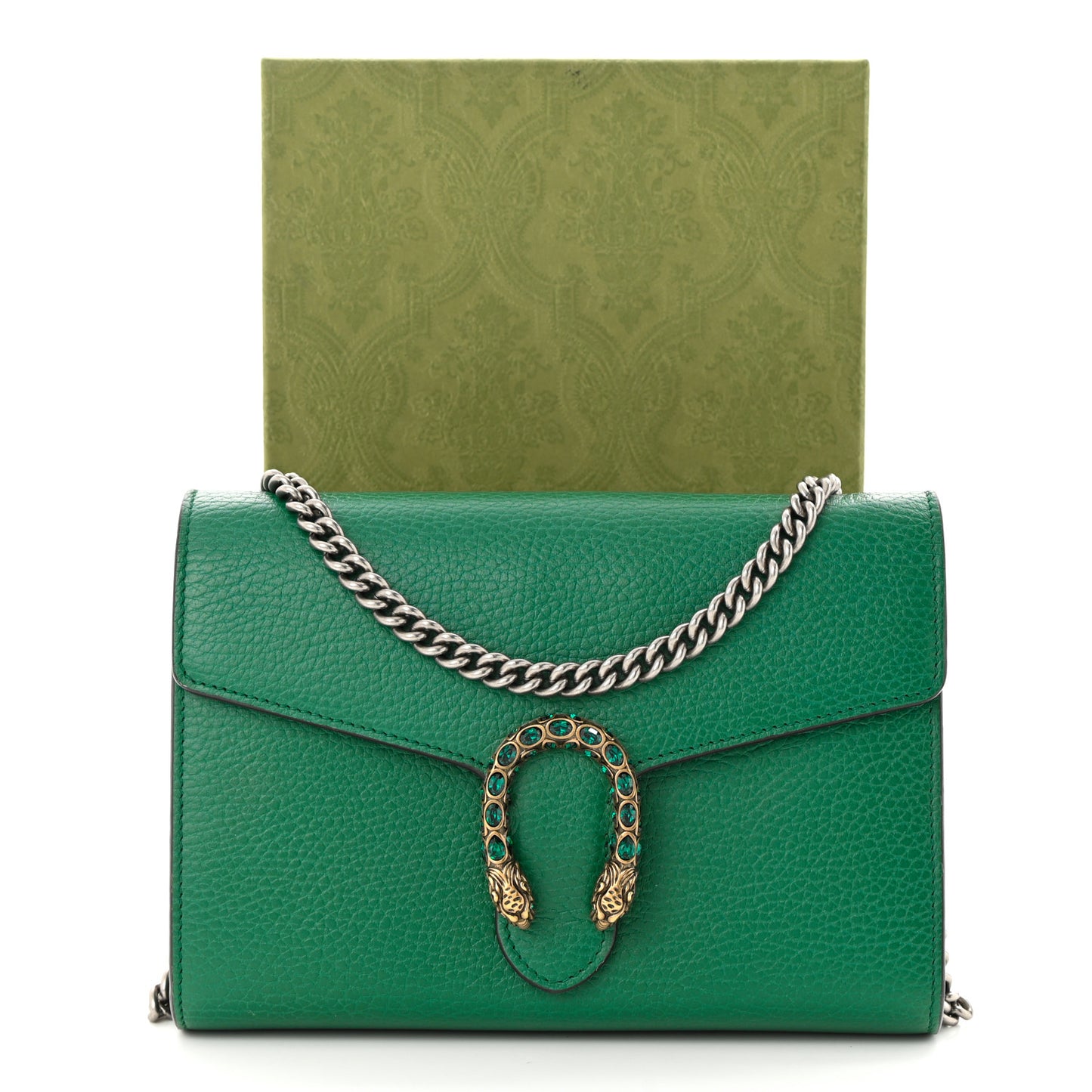 Calfskin Mini Dionysus Chain Wallet Emerald