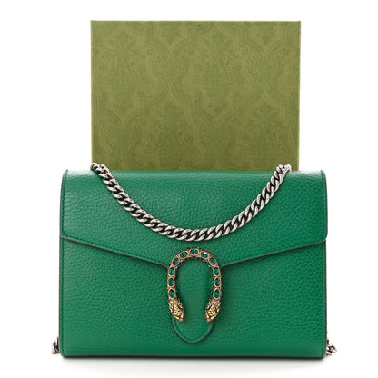 Gucci Calfskin Mini Dionysus Chain Wallet Emerald 11 of 11