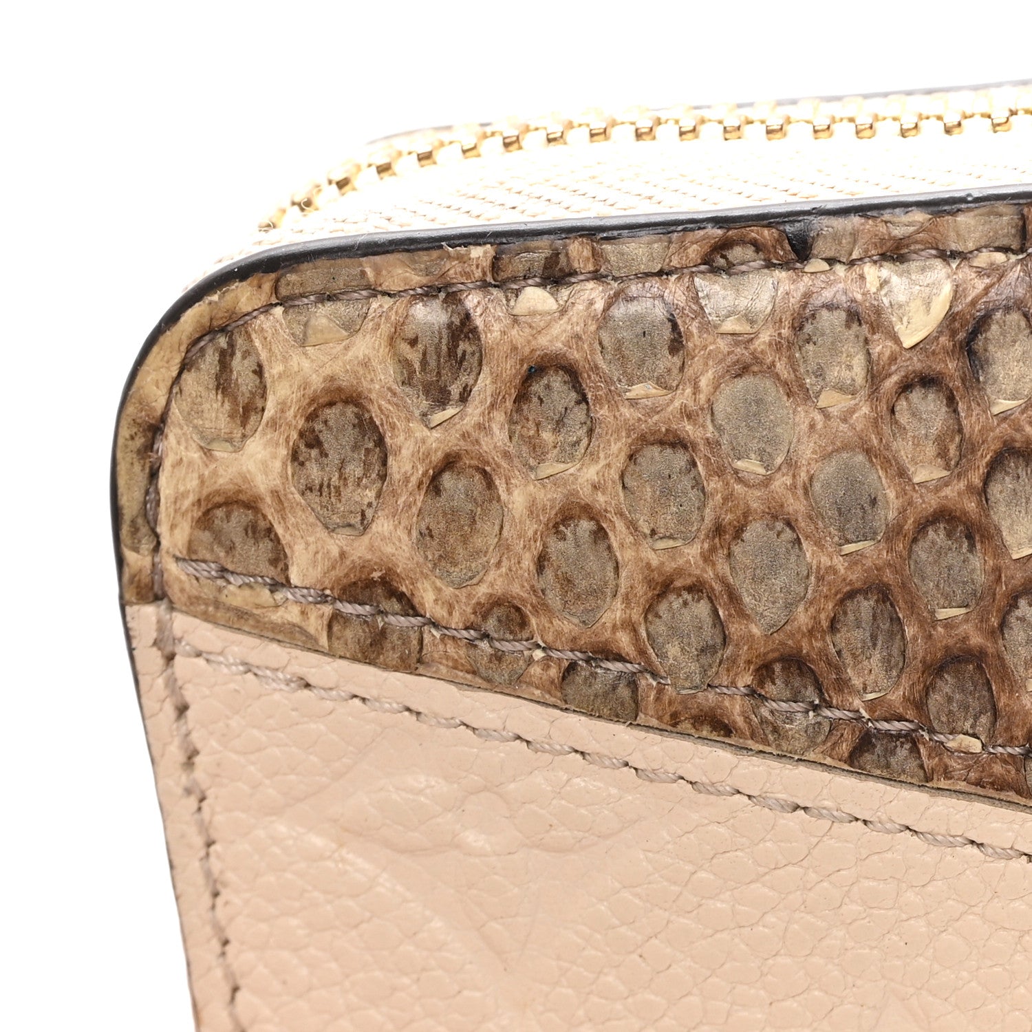 Louis Vuitton Snakeskin Empreinte Zippy Wallet Creme 7 of 8