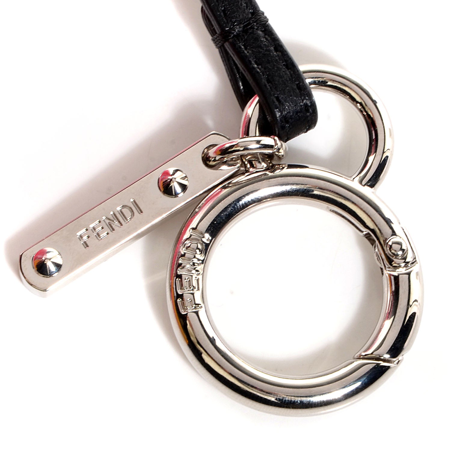 Fendi Mink Fox Goat Fur Mini Karlito Bag Charm Pink 4 of 6