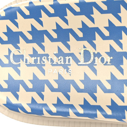 Christian Dior Micro PDP Cotton Houndstooth Embroidered Dway 10mm Slide Sandals 35.5 Cornflower 8 of 8
