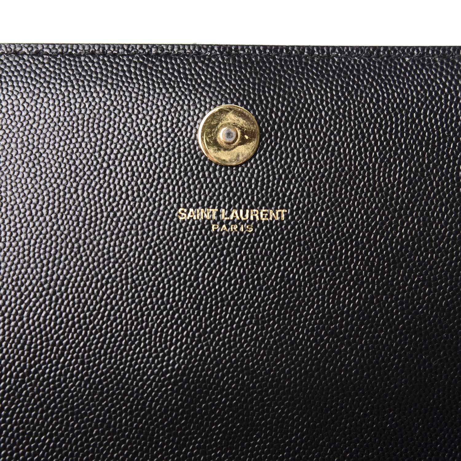 Saint Laurent Grain De Poudre Monogram Cassandre Clutch Black 8 of 9