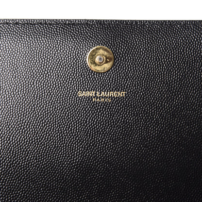 Saint Laurent Grain De Poudre Monogram Cassandre Clutch Black 8 of 9