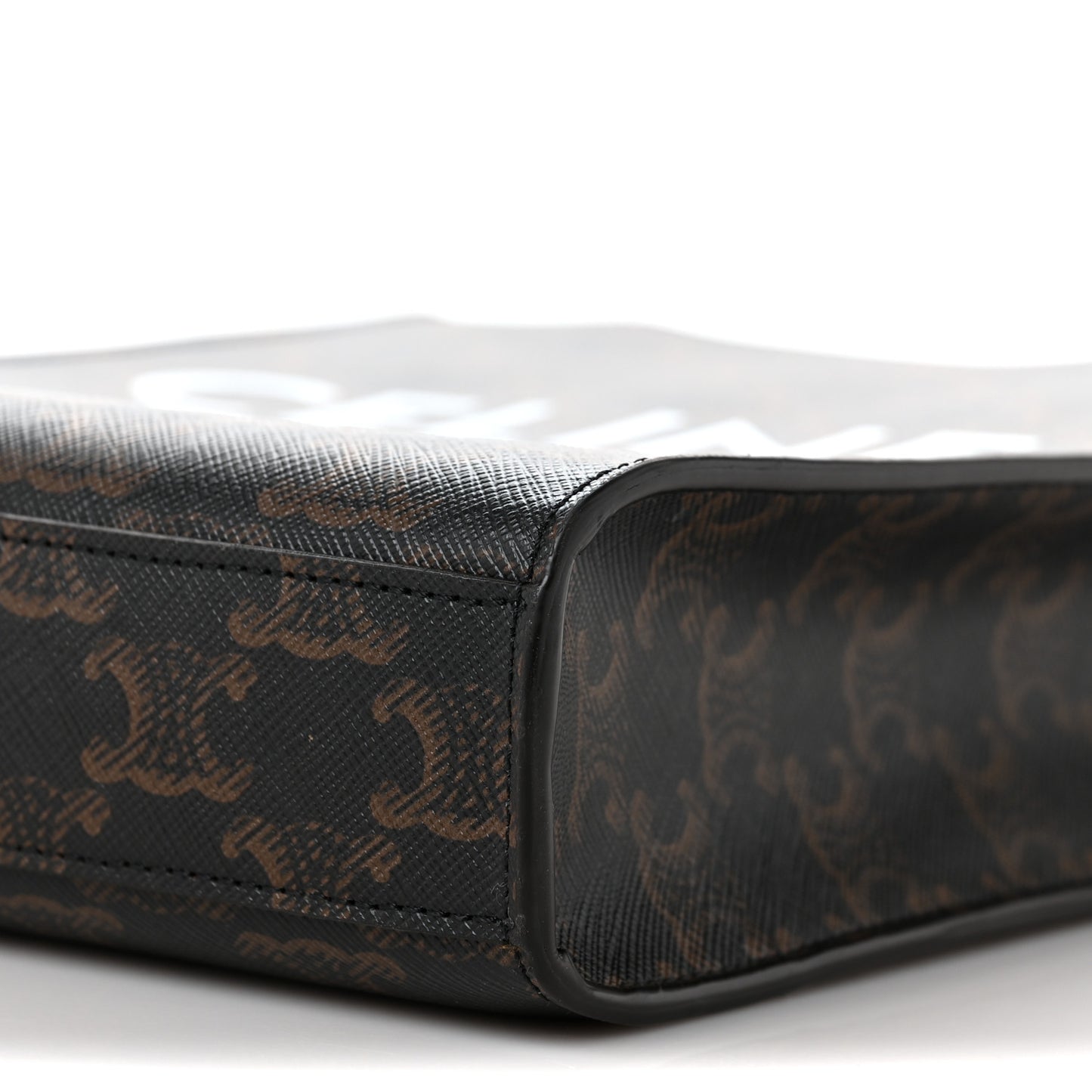 Triomphe Canvas Calfskin Mini Vertical Cabas Tan
