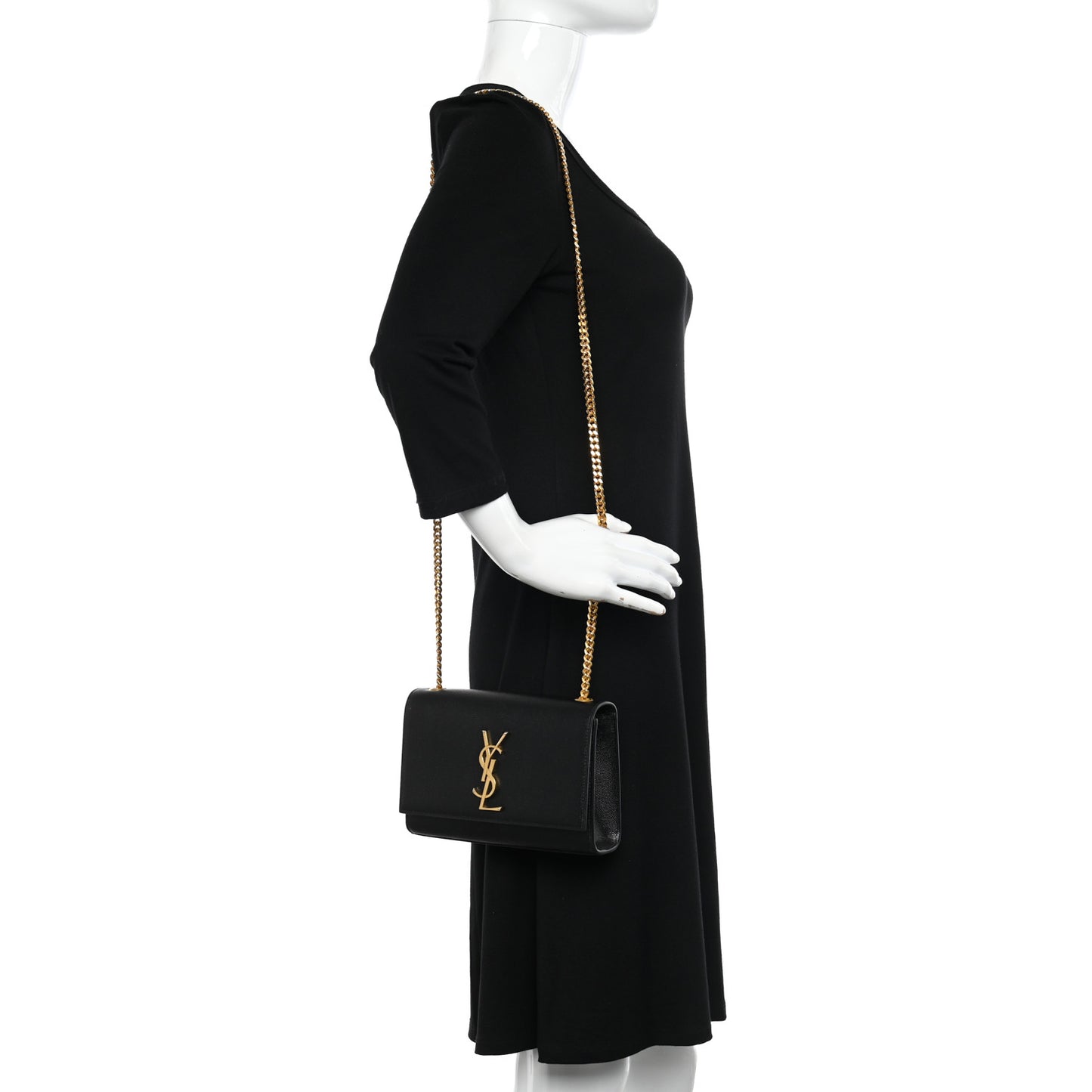 Grain De Poudre Small Monogram Kate Satchel Black