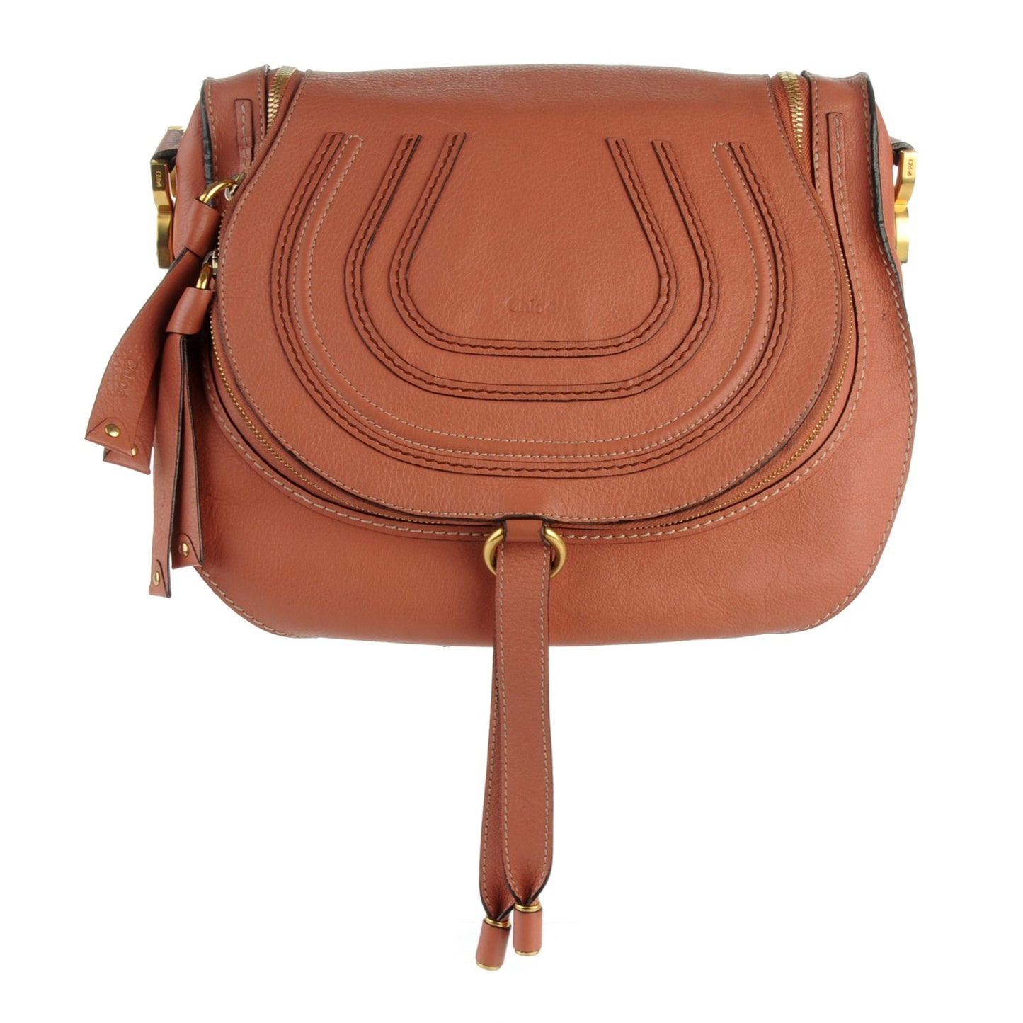 Calfskin Medium Marcie Crossbody Bag Coral