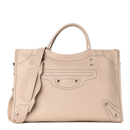 Balenciaga Veau Grana Perforated Blackout Hardware City Beige Poudre 1 of 10
