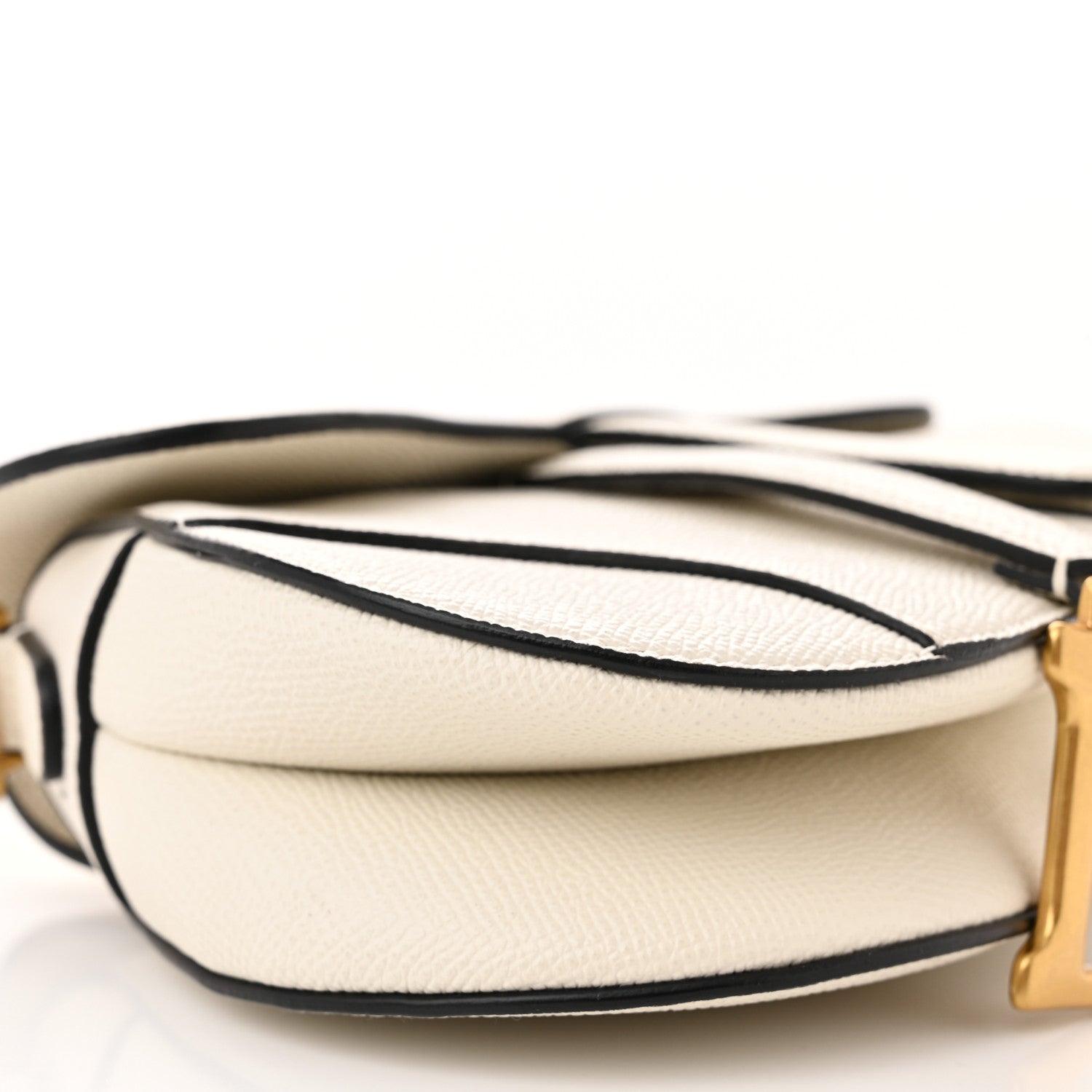 Christian Dior Grained Calfskin Mini Saddle Bag White 9 of 12