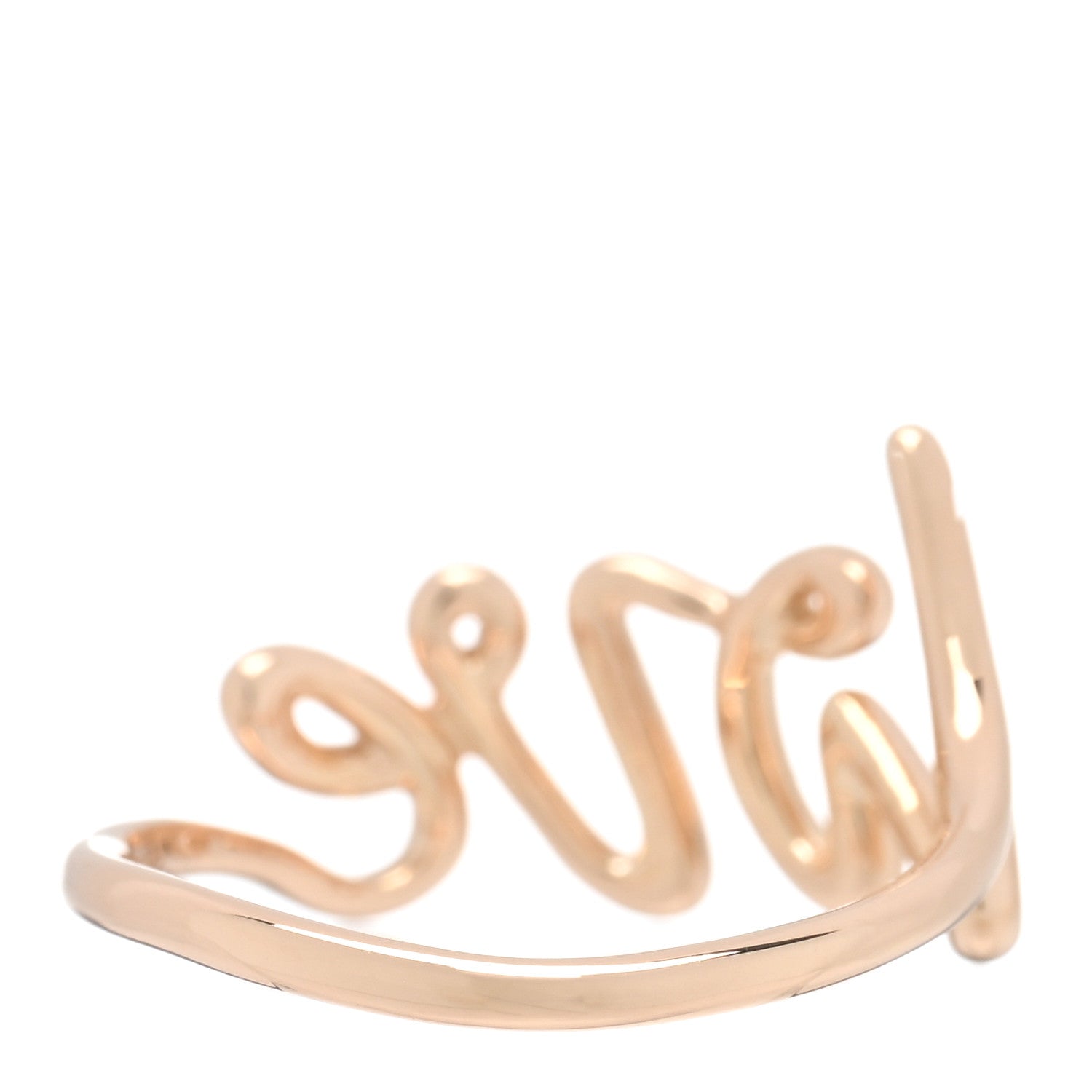 Tiffany 18K Rose Gold Paloma's Graffiti Love Ring 50 5.5 3 of 4