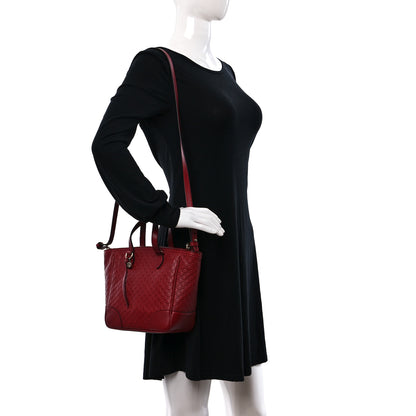 Gucci Microguccissima Small Bree Tote Red 2 of 9
