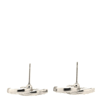 Chanel Crystal CC Earrings Silver 3 of 4