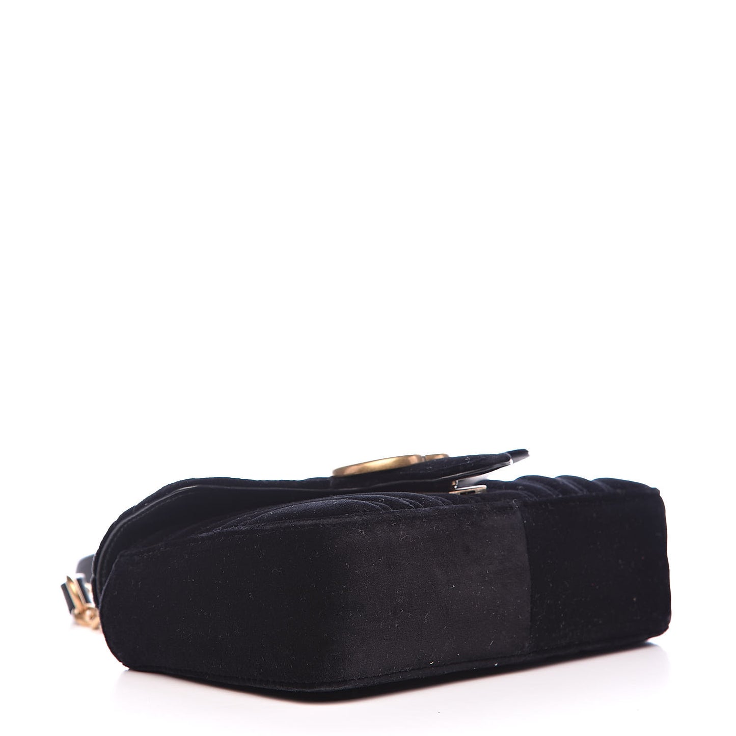 Velvet Matelasse Mini GG Marmont Shoulder Bag Black