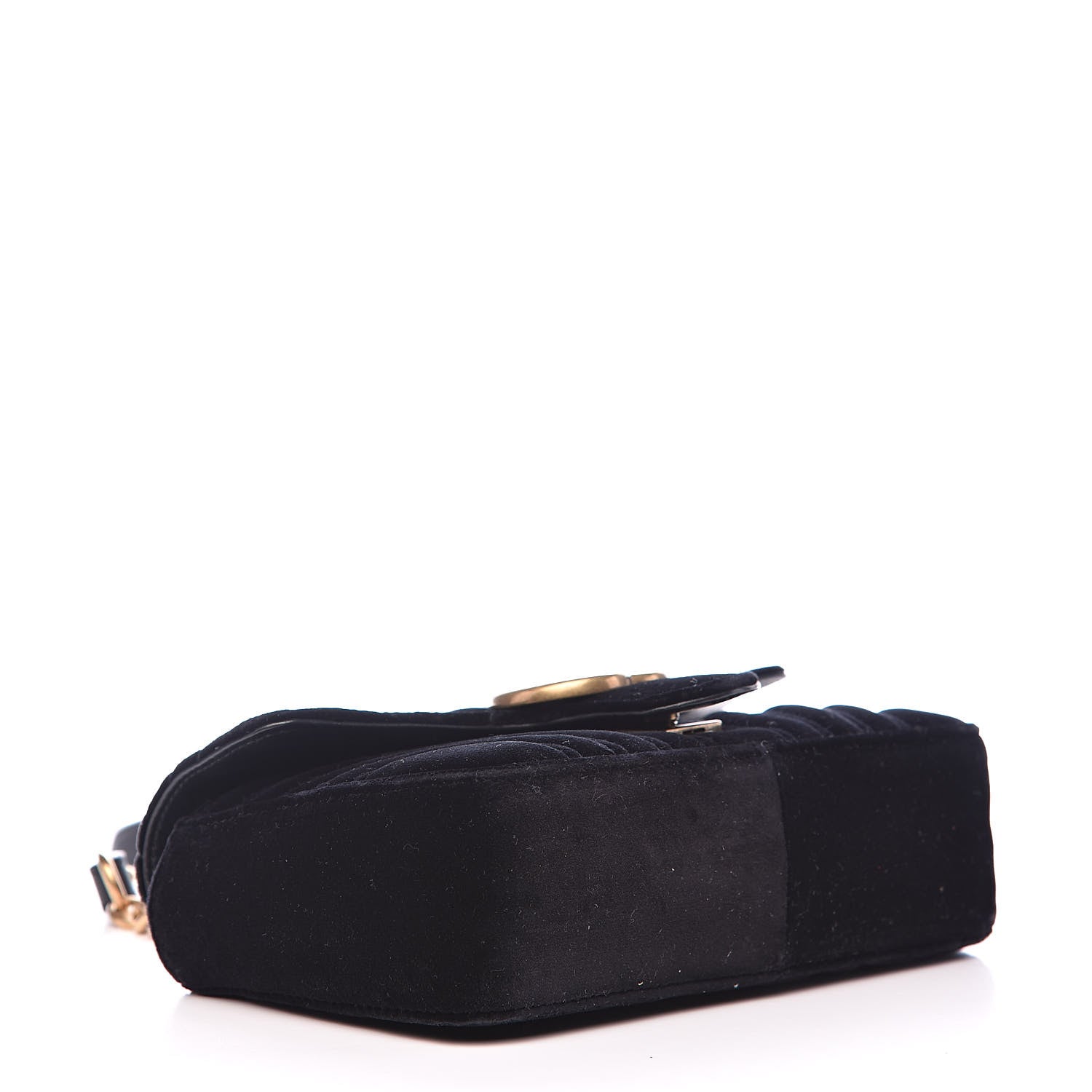 Gucci Velvet Matelasse Mini GG Marmont Shoulder Bag Black 4 of 15