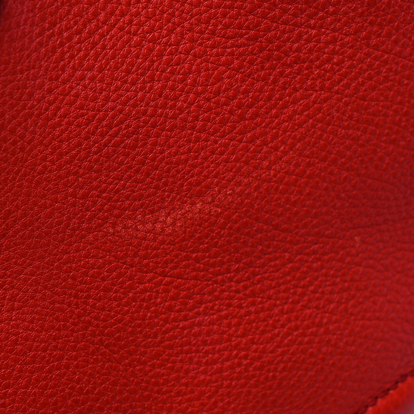 Pebbled Calfskin Large Soho Shoulder Bag Red