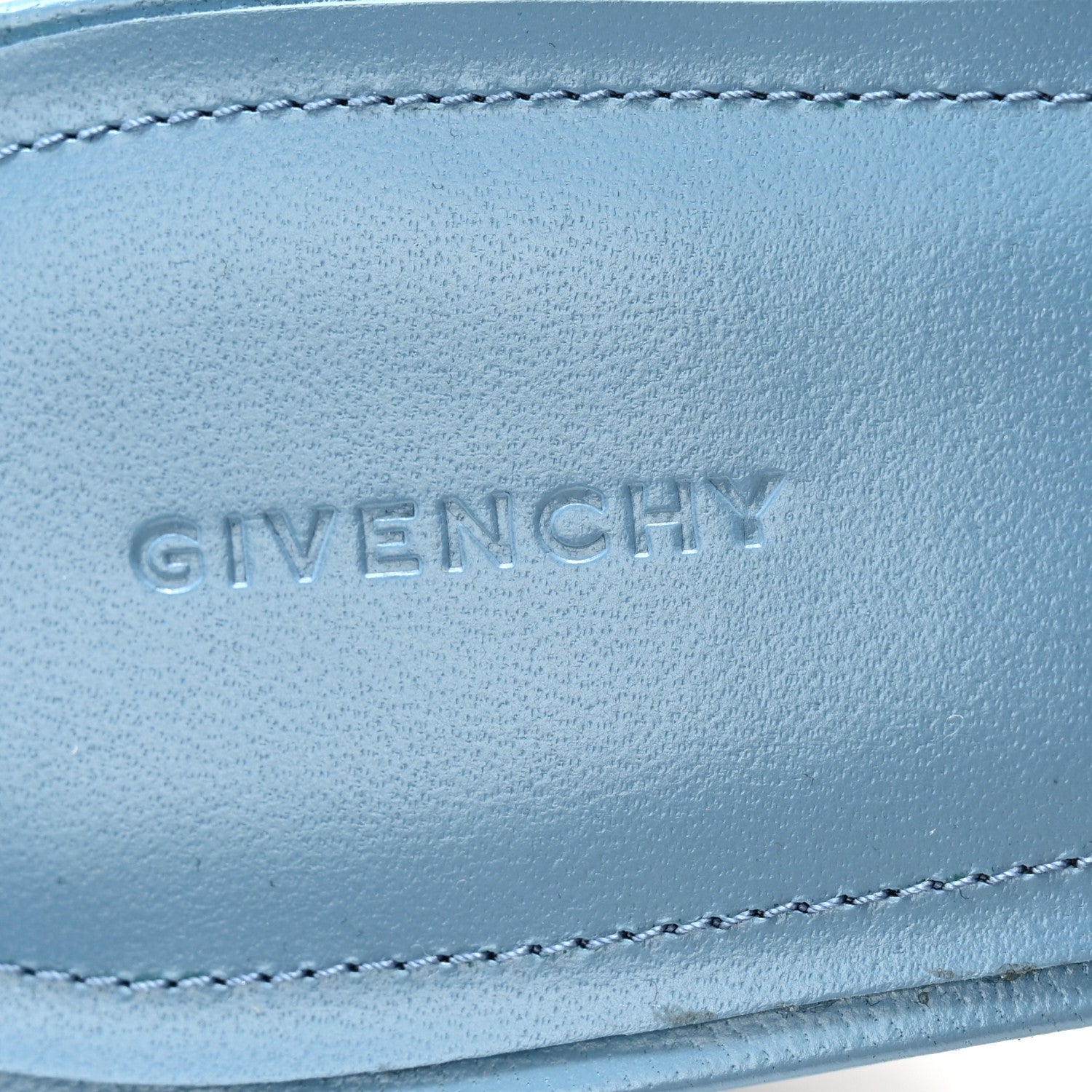 Givenchy Raffia Logo Mule Sandals 38 Denim Blue 7 of 10