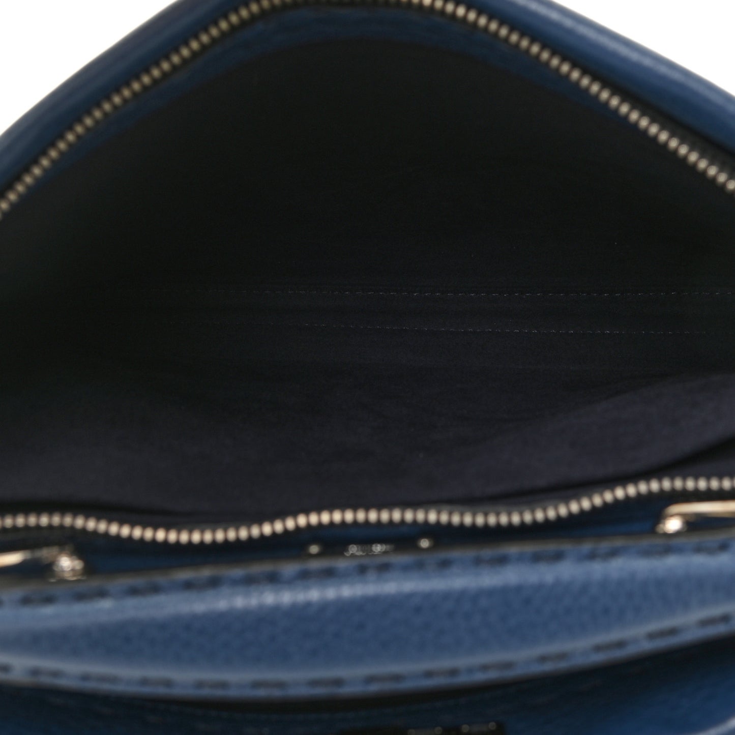 Cuoio Romano Selleria Large Peekaboo Iconic Fit Satchel Blue Marine
