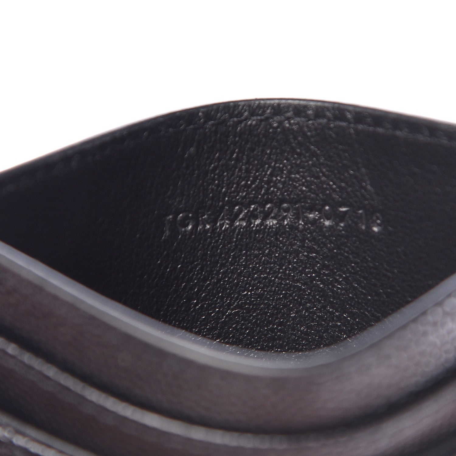 Saint Laurent Grain De Poudre Matelasse Chevron Monogram Credit Card Case Black 7 of 8