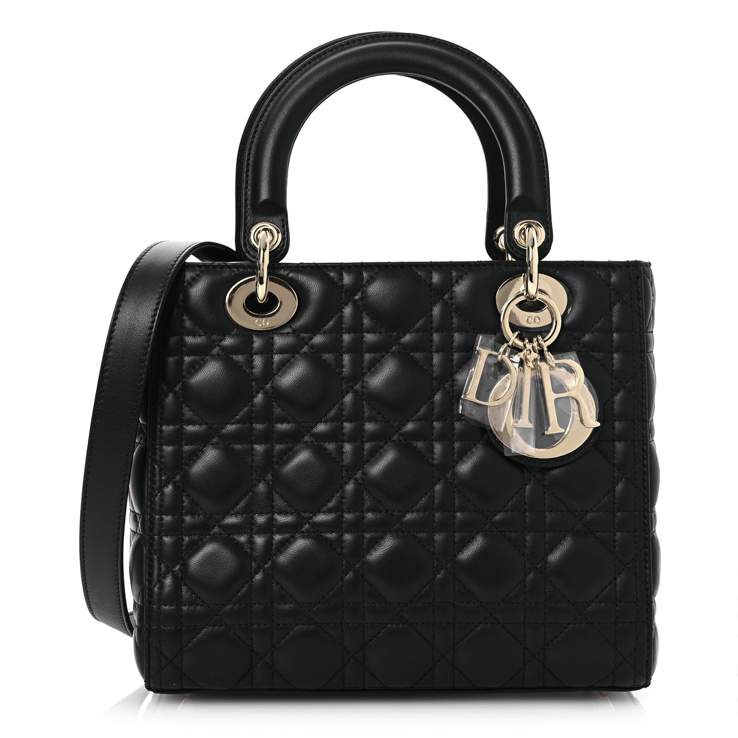 Lambskin Cannage Medium Lady Dior Black