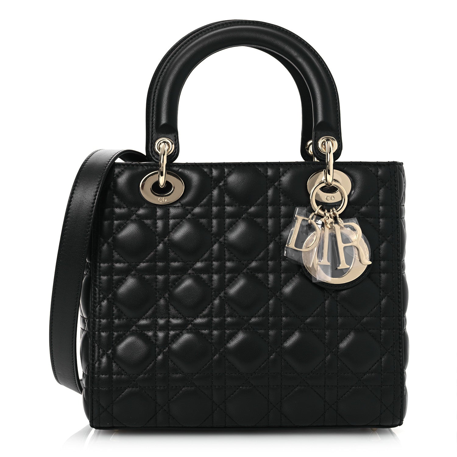 Christian Dior Lambskin Cannage Medium Lady Dior Black 1 of 11