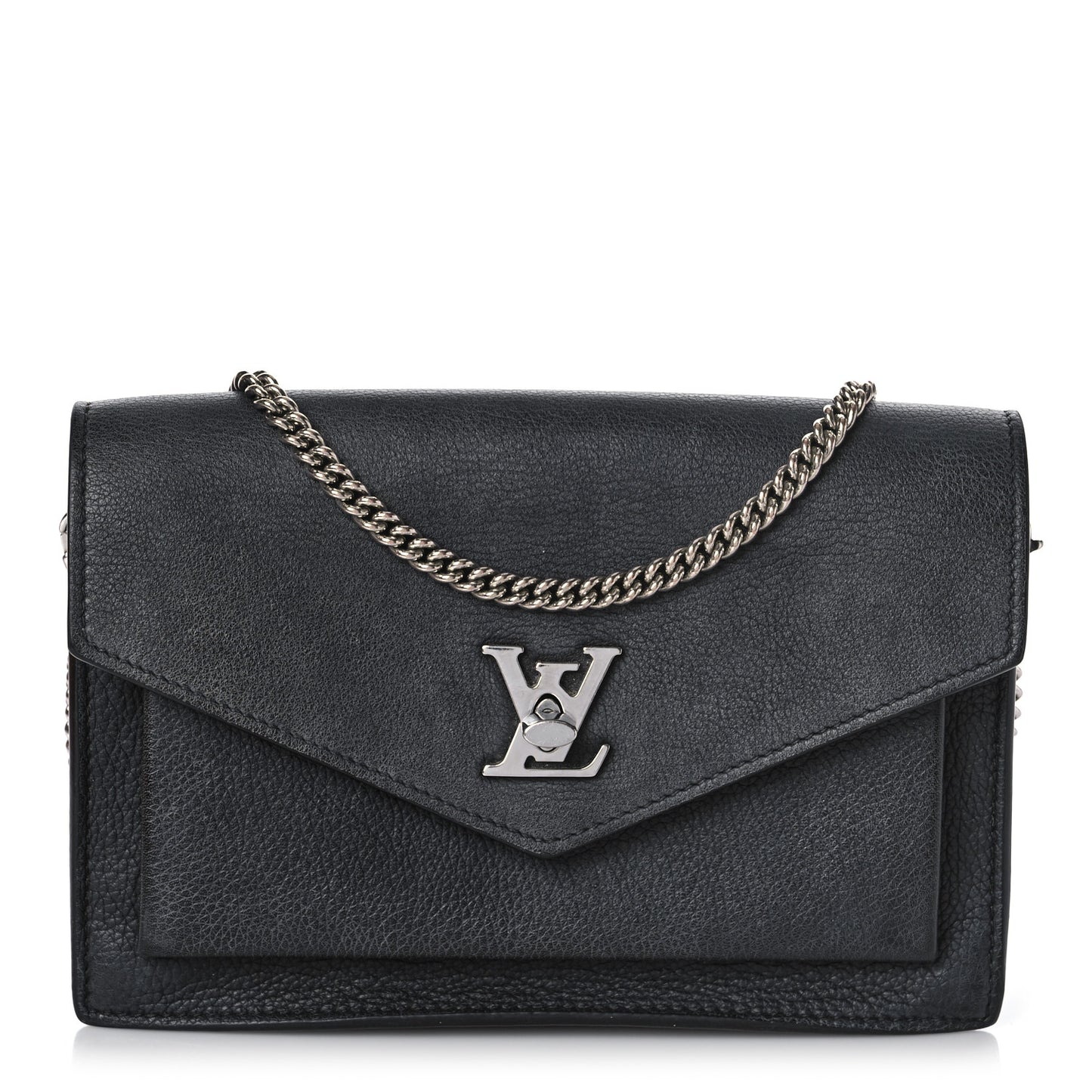 Soft Calfskin My Lockme Chain Pochette Black