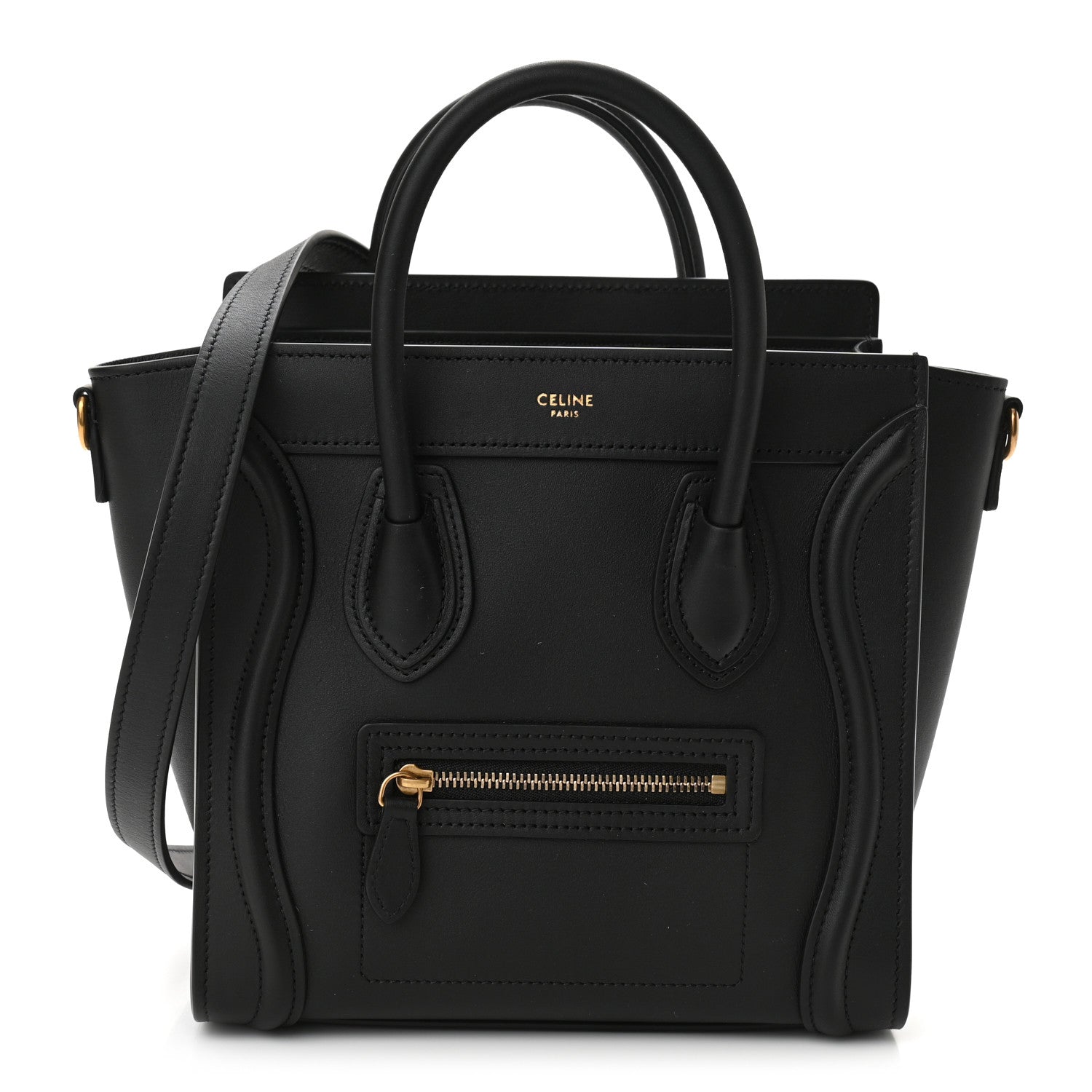 Celine Smooth Calfskin Nano Luggage Black 1 of 11