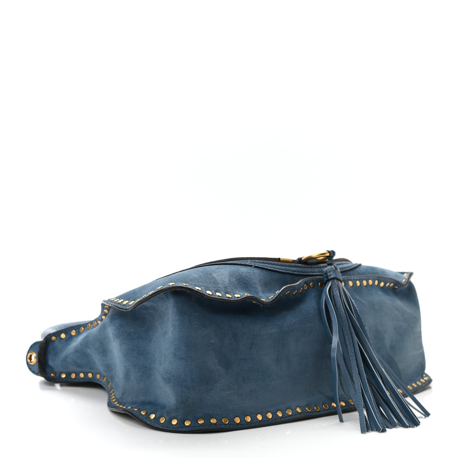 Chloe Suede Braided Medium Marcie Satchel Majolica Blue 4 of 10