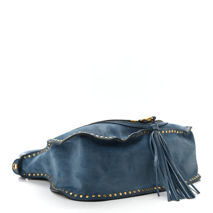 Chloe Suede Braided Medium Marcie Satchel Majolica Blue 4 of 10