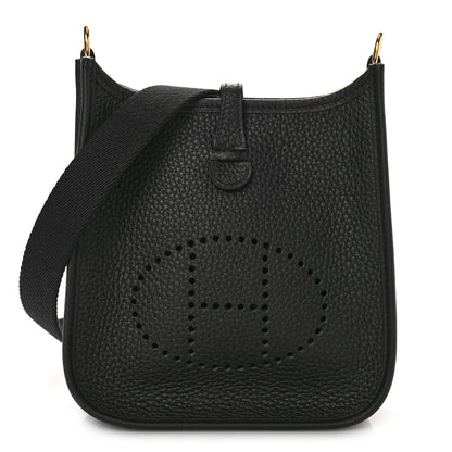 Hermes Taurillon Clemence Evelyne TPM Black 1 of 8