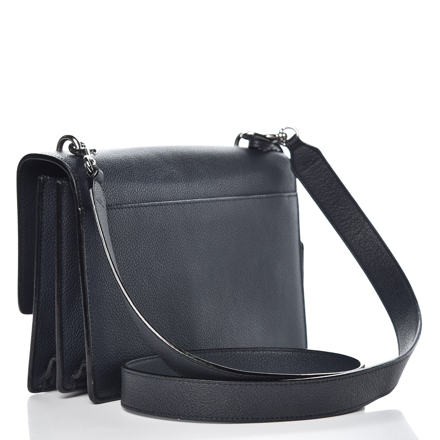 Saint Laurent Grained Calfskin Medium Monogram Sunset Navy Blue 3 of 10