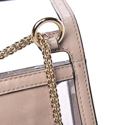 Valentino Garavani PVC Nappa Naked Small Glam Lock Rockstud Flap Poudre 7 of 12